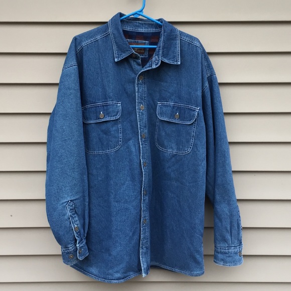 levi's flannel lined denim shirt